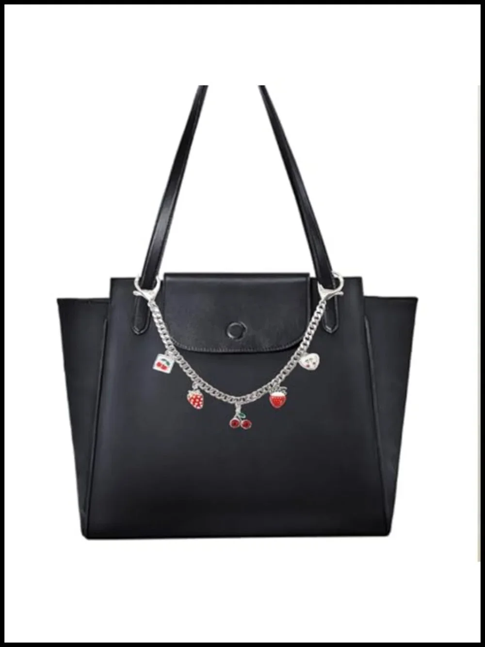 Cherry Purse Charm Keychain for Women - 12in Extendable Bag Charm